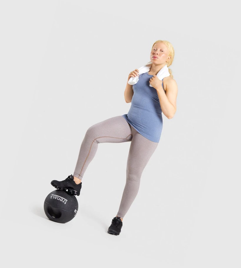 Gymshark Vital Seamless 2.0 Naisten Hihaton Paita Sininen | UVZCGX670