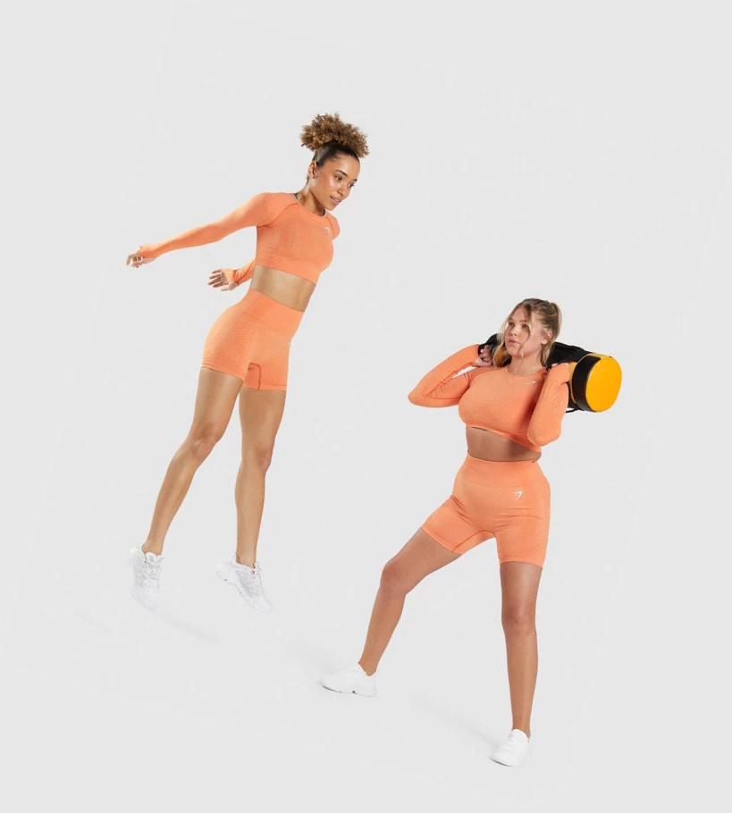 Gymshark Vital Seamless 2.0 Naisten Shortsit Aprikoosi Oranssi | GJVPLC923