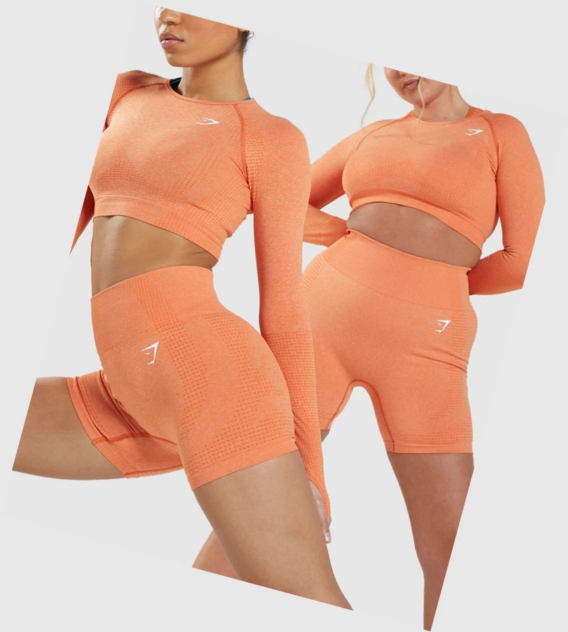 Gymshark Vital Seamless 2.0 Naisten Shortsit Aprikoosi Oranssi | GJVPLC923