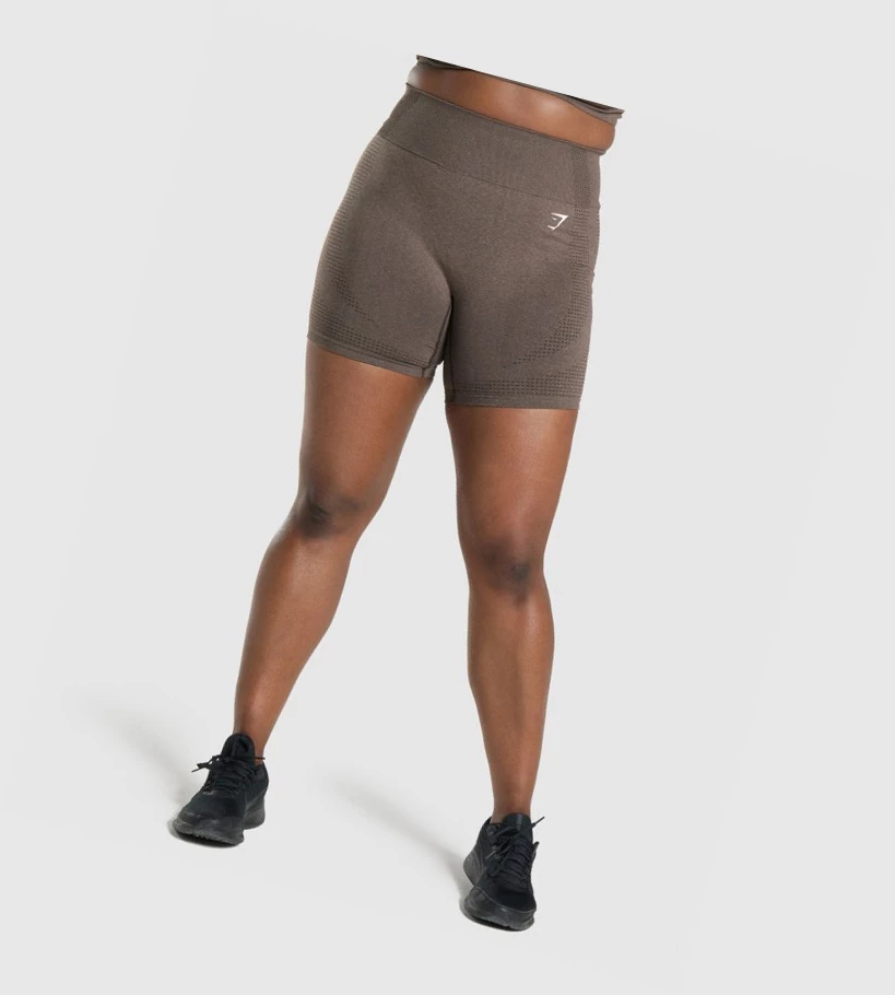 Gymshark Vital Seamless 2.0 Naisten Shortsit Ruskea | IOHEMQ237