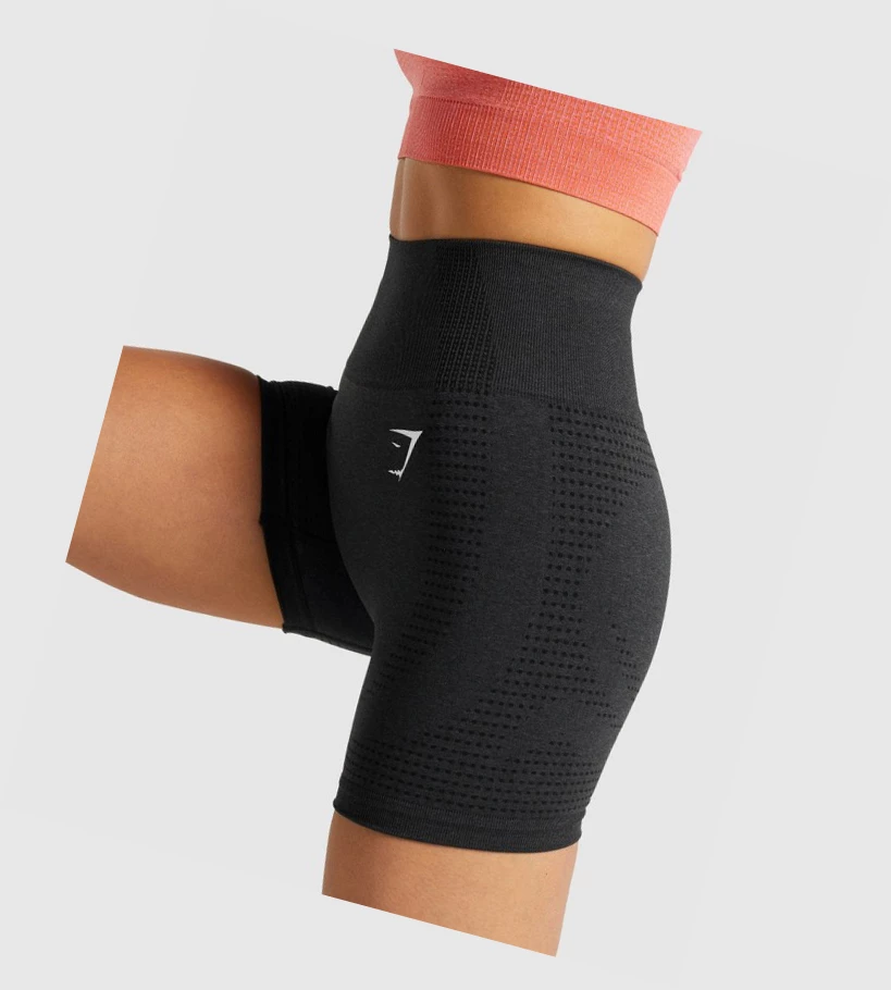 Gymshark Vital Seamless 2.0 Naisten Shortsit Mustat | KVNHXI572