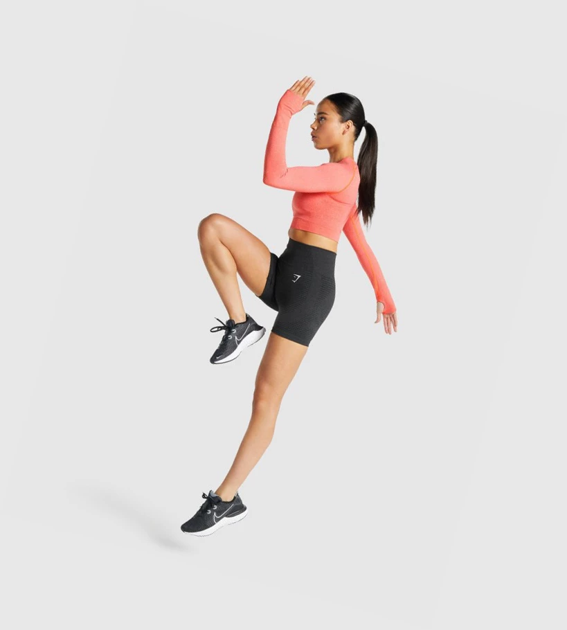Gymshark Vital Seamless 2.0 Naisten Shortsit Mustat | KVNHXI572