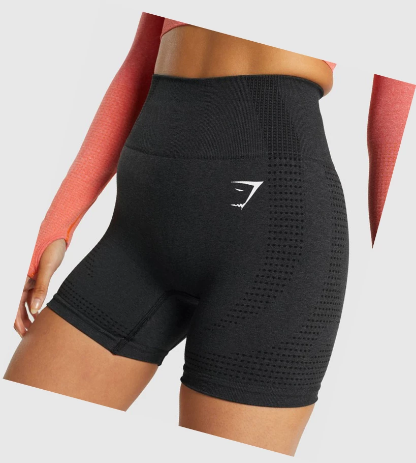 Gymshark Vital Seamless 2.0 Naisten Shortsit Mustat | KVNHXI572