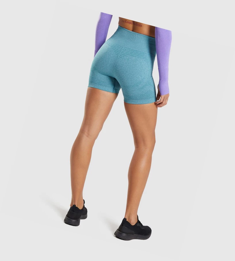 Gymshark Vital Seamless 2.0 Naisten Shortsit Turkoosi | NAPVGS053