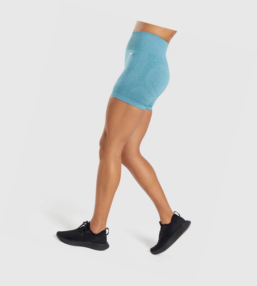 Gymshark Vital Seamless 2.0 Naisten Shortsit Turkoosi | NAPVGS053