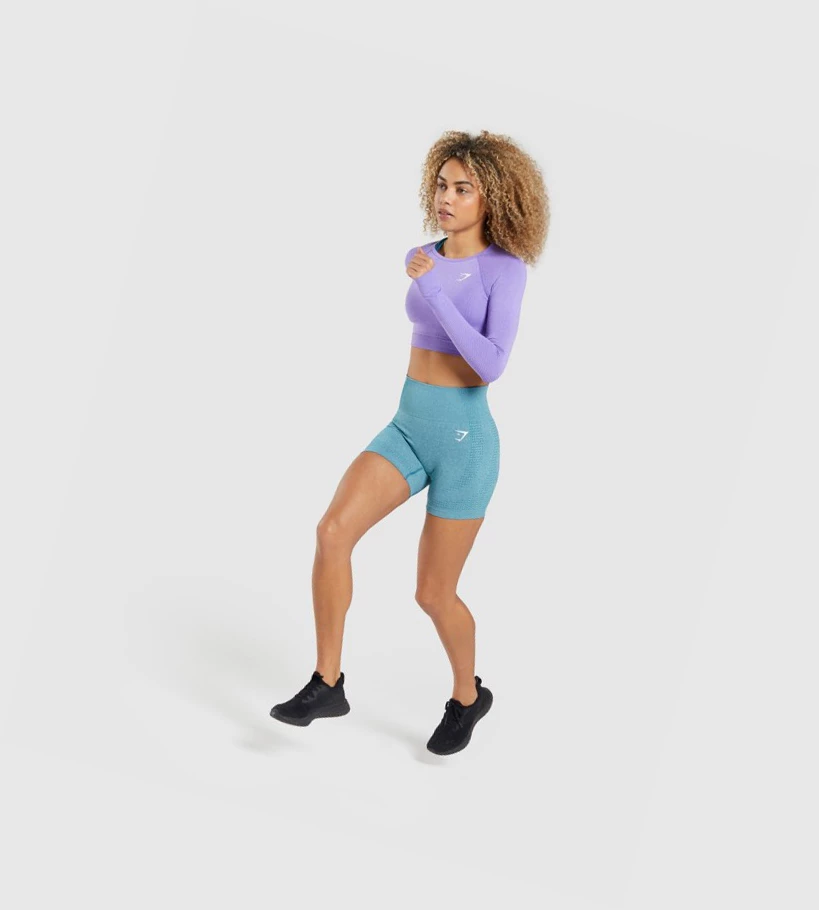 Gymshark Vital Seamless 2.0 Naisten Shortsit Turkoosi | NAPVGS053