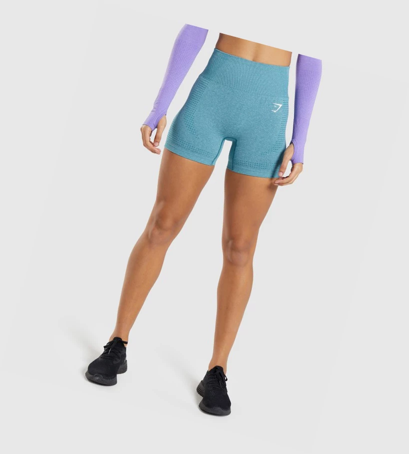 Gymshark Vital Seamless 2.0 Naisten Shortsit Turkoosi | NAPVGS053