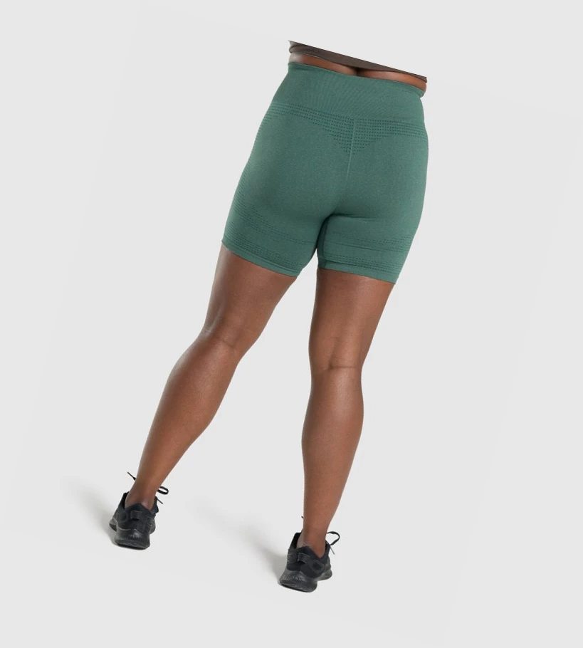 Gymshark Vital Seamless 2.0 Naisten Shortsit Tummanvihreä | WBODTN074