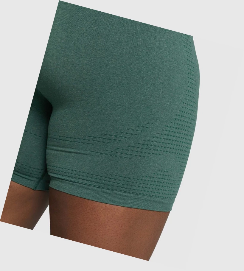 Gymshark Vital Seamless 2.0 Naisten Shortsit Tummanvihreä | WBODTN074
