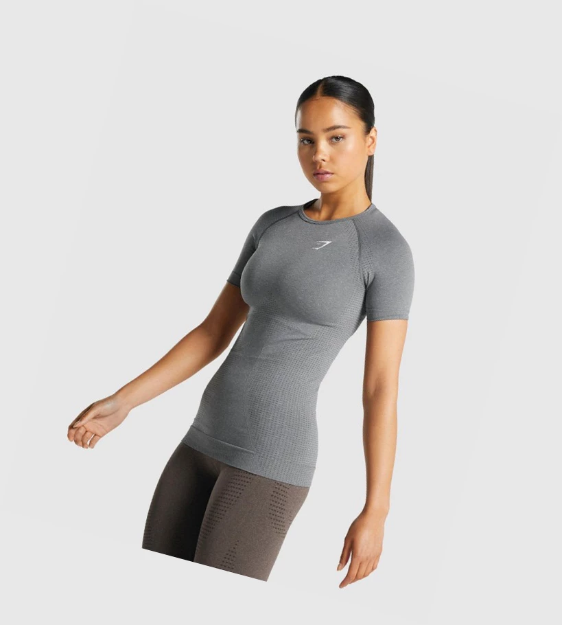 Gymshark Vital Seamless 2.0 Naisten T Paidat Harmaat | KAOTPW694