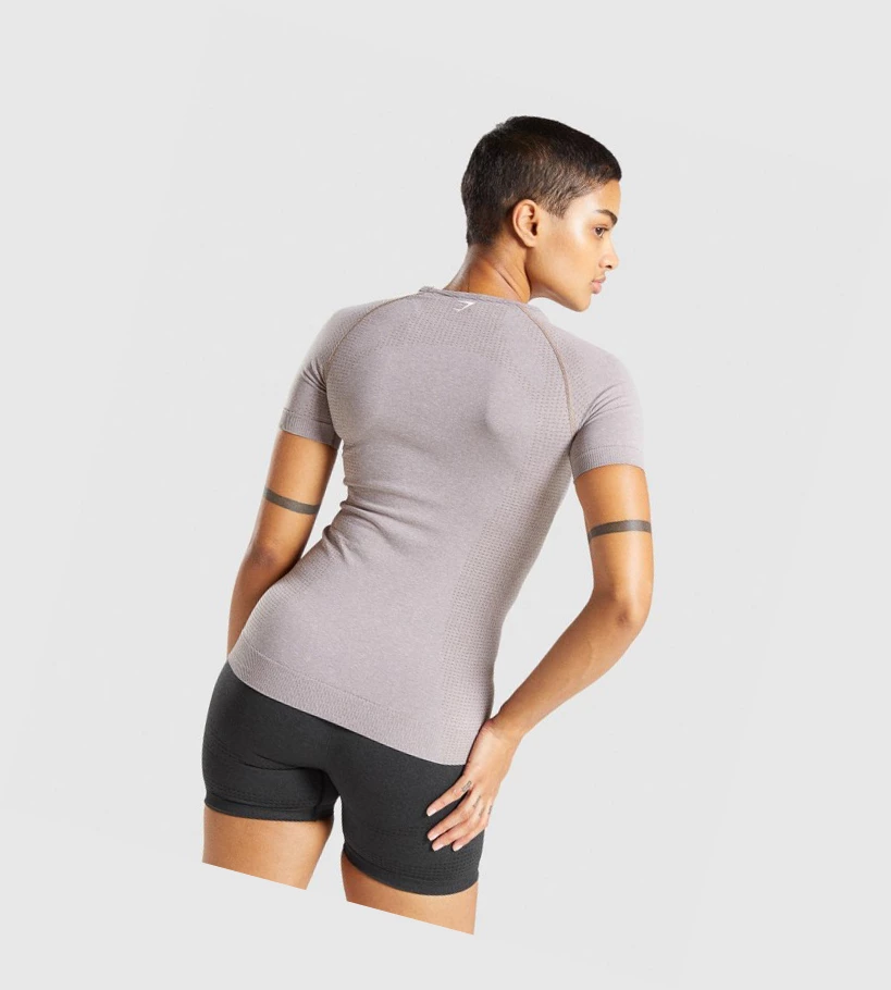 Gymshark Vital Seamless 2.0 Naisten T Paidat Harmaat Ruskea | LCAMBF863