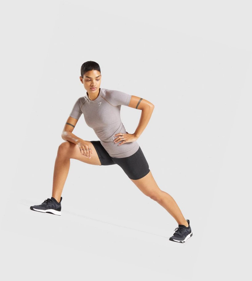 Gymshark Vital Seamless 2.0 Naisten T Paidat Harmaat Ruskea | LCAMBF863
