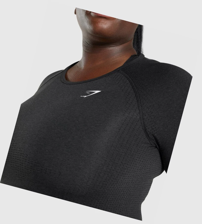Gymshark Vital Seamless 2.0 Naisten T Paidat Mustat | OFJSMX502