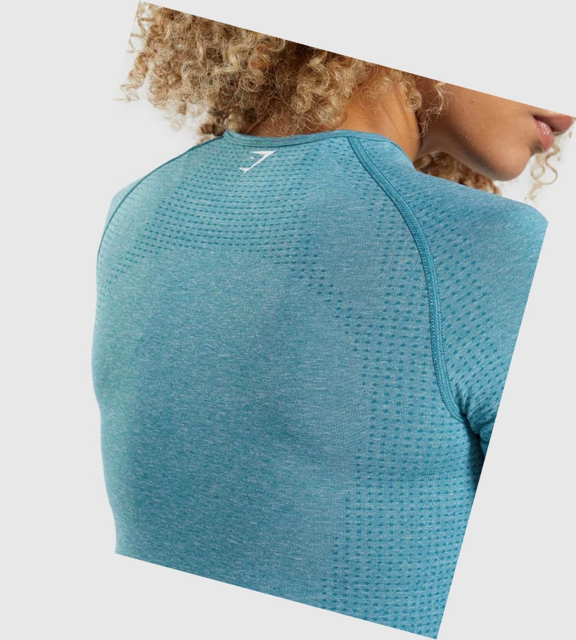 Gymshark Vital Seamless 2.0 Naisten T Paidat Turkoosi | PDYLKS870