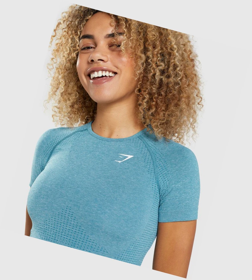 Gymshark Vital Seamless 2.0 Naisten T Paidat Turkoosi | PDYLKS870