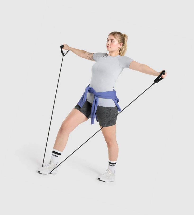 Gymshark Vital Seamless 2.0 Naisten T Paidat Vaaleanharmaat | PYITDV951