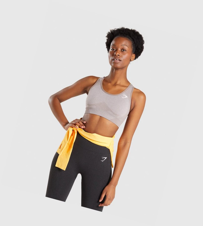 Gymshark Vital Seamless 2.0 Naisten Urheiluliivit Harmaat Ruskea | IMKFQW137