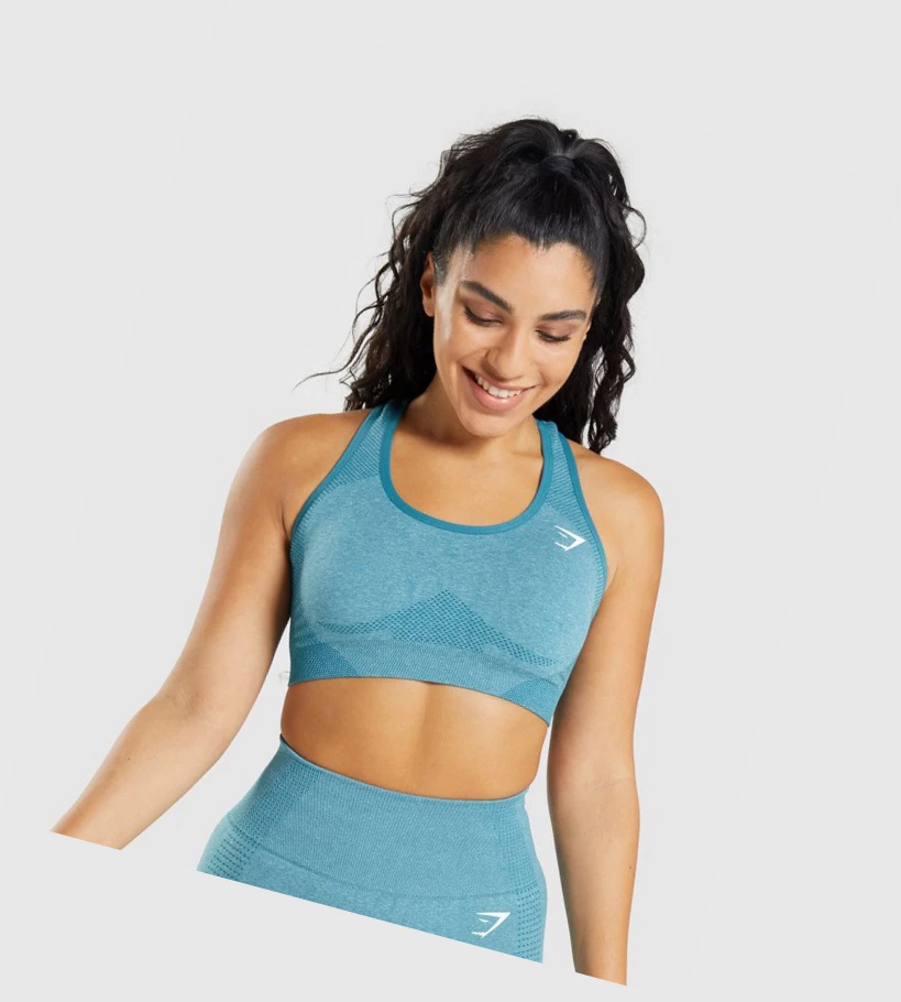 Gymshark Vital Seamless 2.0 Naisten Urheiluliivit Turkoosi | LNVGMT358