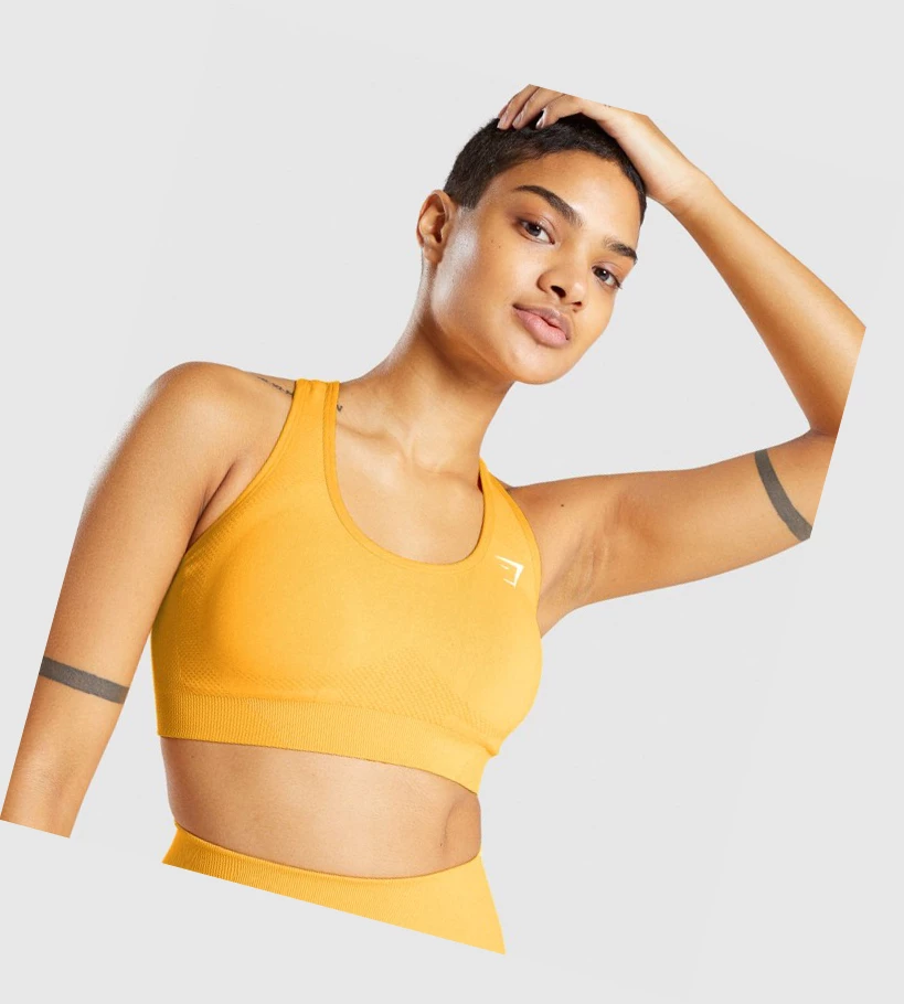 Gymshark Vital Seamless 2.0 Naisten Urheiluliivit Keltainen | NMCYPZ405