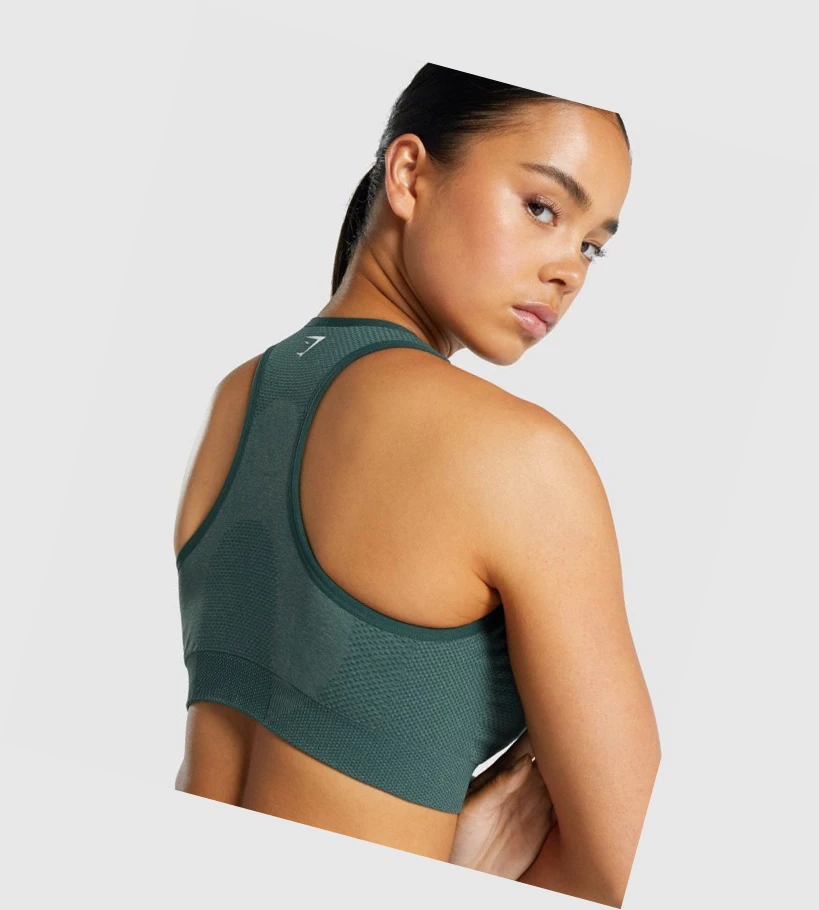 Gymshark Vital Seamless 2.0 Naisten Urheiluliivit Tummanvihreä | TQLUIK427