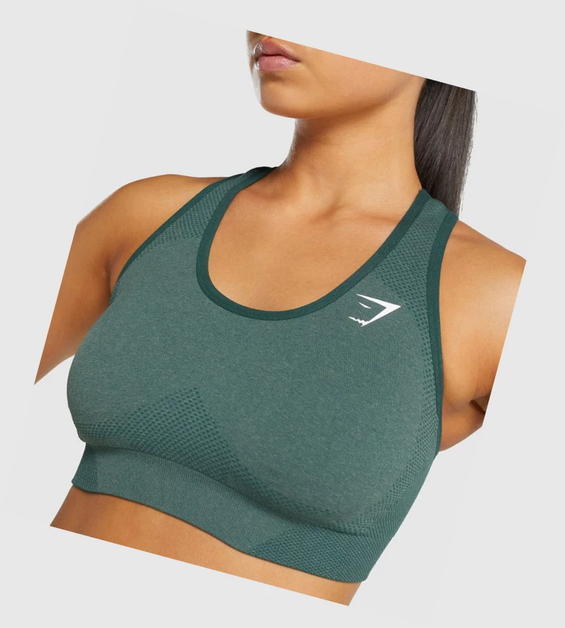 Gymshark Vital Seamless 2.0 Naisten Urheiluliivit Tummanvihreä | TQLUIK427