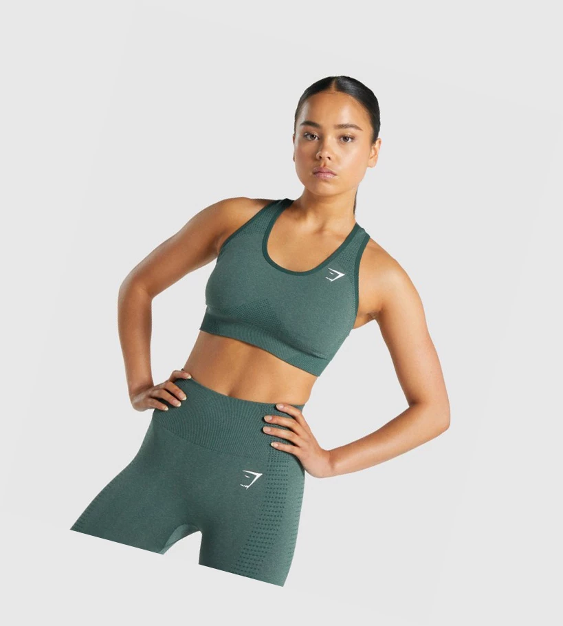 Gymshark Vital Seamless 2.0 Naisten Urheiluliivit Tummanvihreä | TQLUIK427