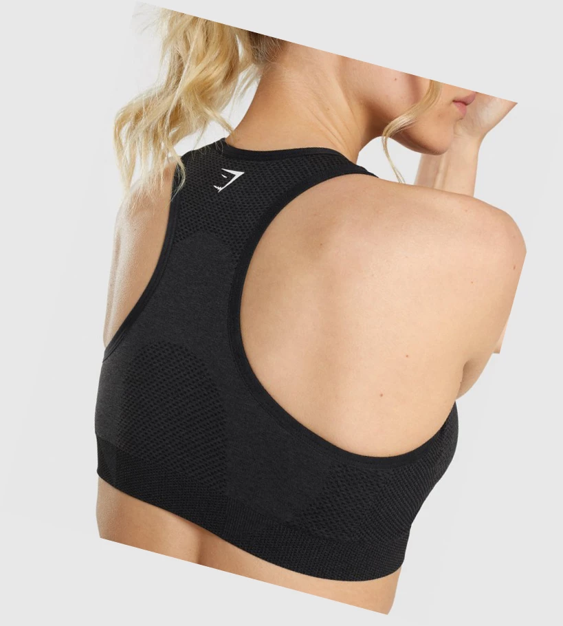 Gymshark Vital Seamless 2.0 Naisten Urheiluliivit Mustat | UXISOE543