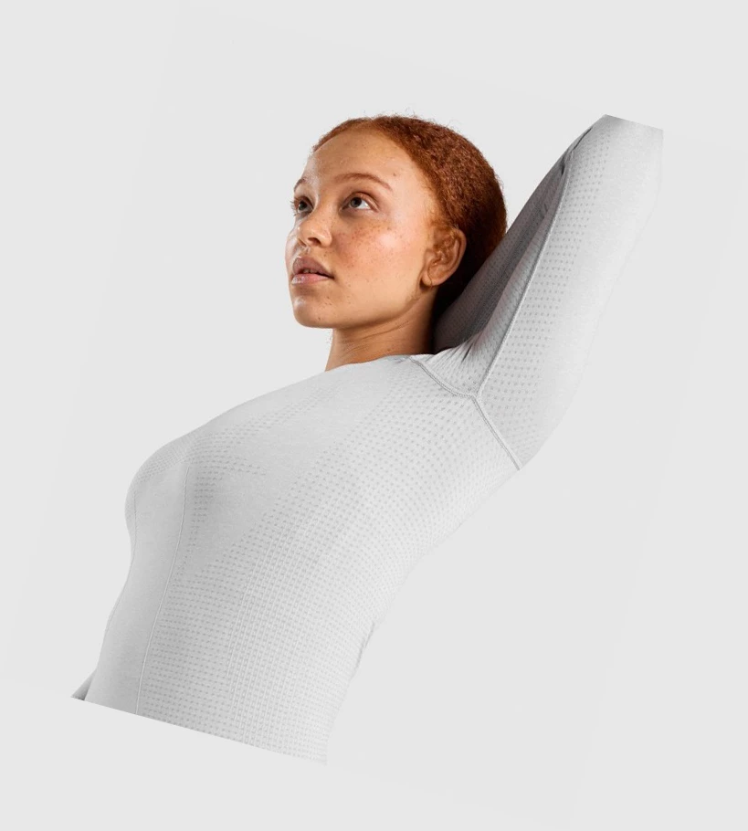 Gymshark Vital Seamless 2.0 Top Naisten T Paidat Vaaleanharmaat | MSLVYW423