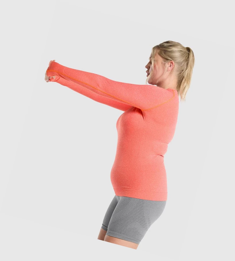 Gymshark Vital Seamless 2.0 Top Naisten T Paidat Oranssi | VCMUQI652