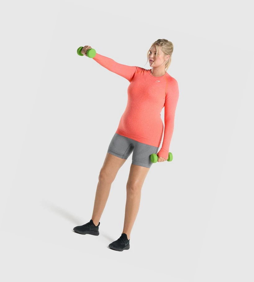 Gymshark Vital Seamless 2.0 Top Naisten T Paidat Oranssi | VCMUQI652