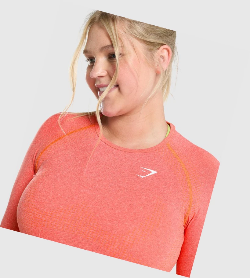 Gymshark Vital Seamless 2.0 Top Naisten T Paidat Oranssi | VCMUQI652