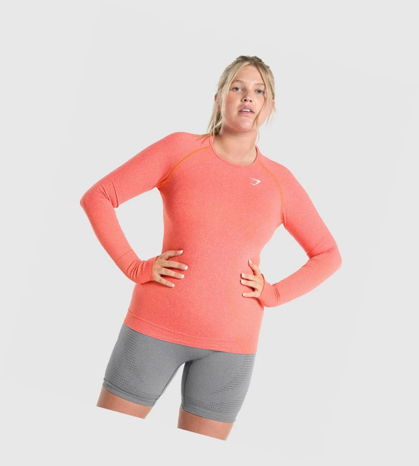 Gymshark Vital Seamless 2.0 Top Naisten T Paidat Oranssi | VCMUQI652