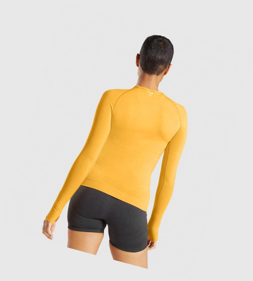 Gymshark Vital Seamless 2.0 Top Naisten T Paidat Keltainen | YGBHKD852