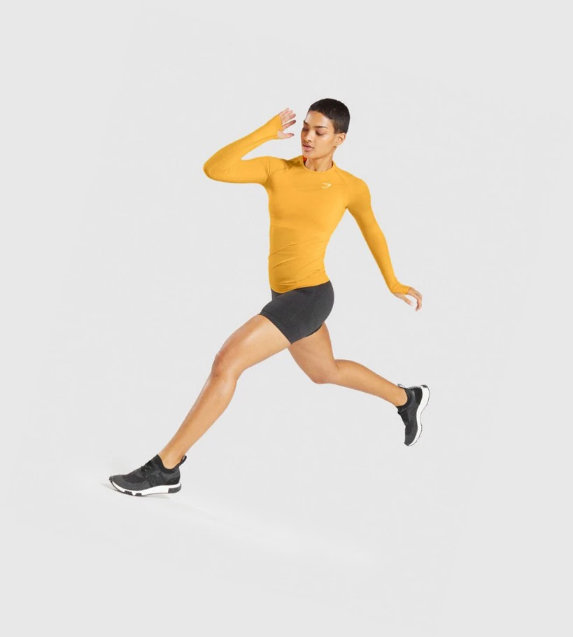Gymshark Vital Seamless 2.0 Top Naisten T Paidat Keltainen | YGBHKD852