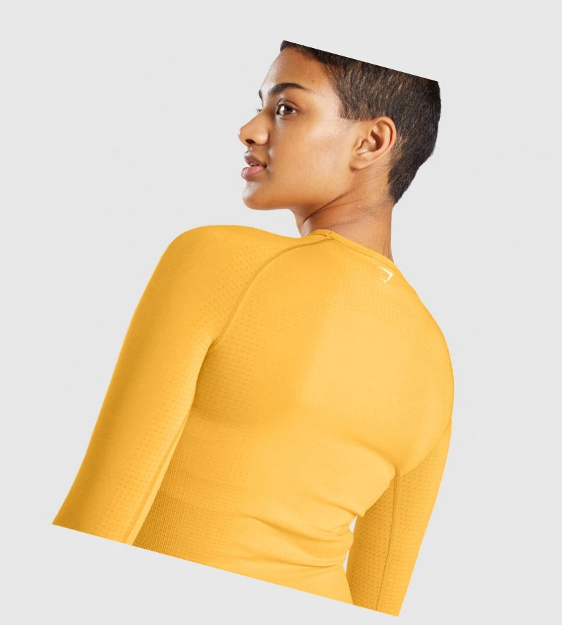 Gymshark Vital Seamless 2.0 Top Naisten T Paidat Keltainen | YGBHKD852