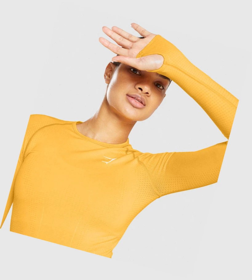 Gymshark Vital Seamless 2.0 Top Naisten T Paidat Keltainen | YGBHKD852