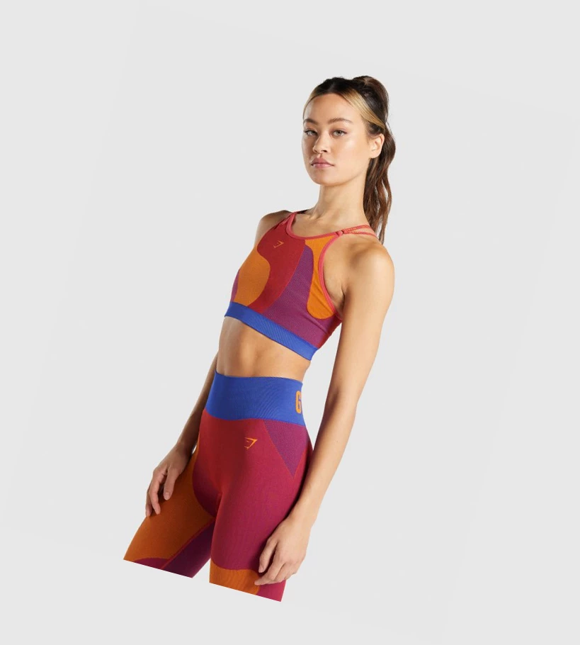 Gymshark WTFlex Seamless Asymmetric Strappy Naisten Urheiluliivit Pinkki | DCNKBS921