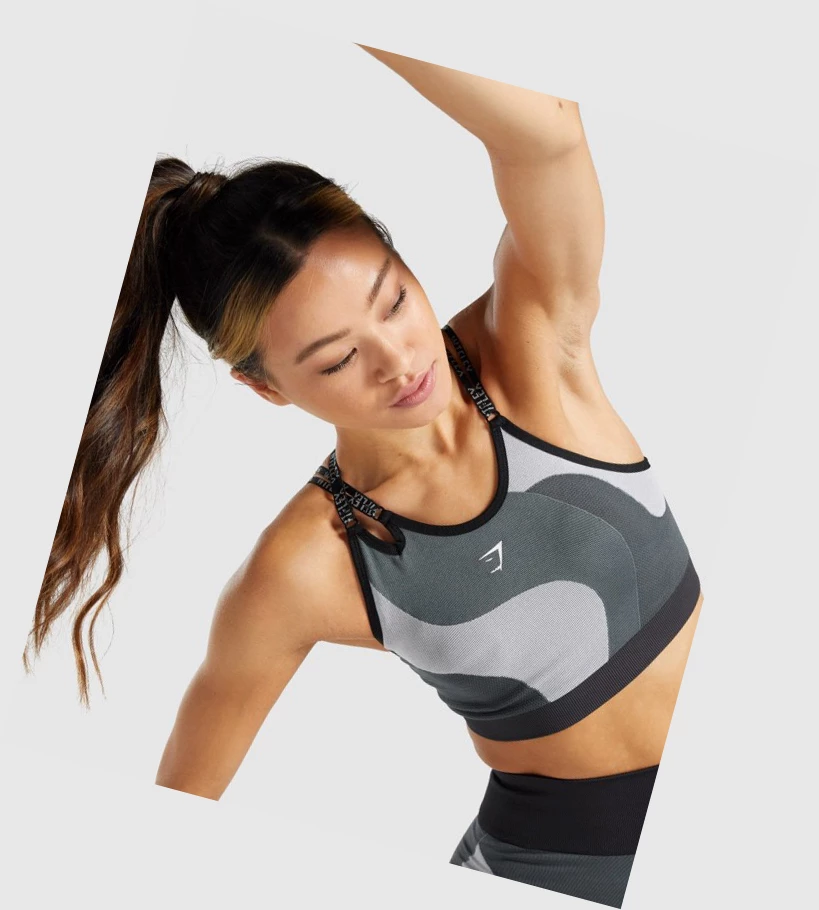 Gymshark WTFlex Seamless Asymmetric Strappy Naisten Urheiluliivit Harmaat | YJIZNK286