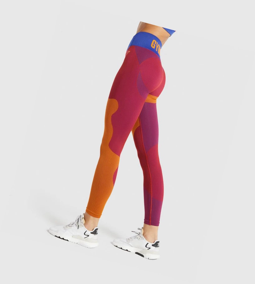 Gymshark WTFlex Seamless High Waisted Naisten Leggingsit Pinkki | AXFYUM973