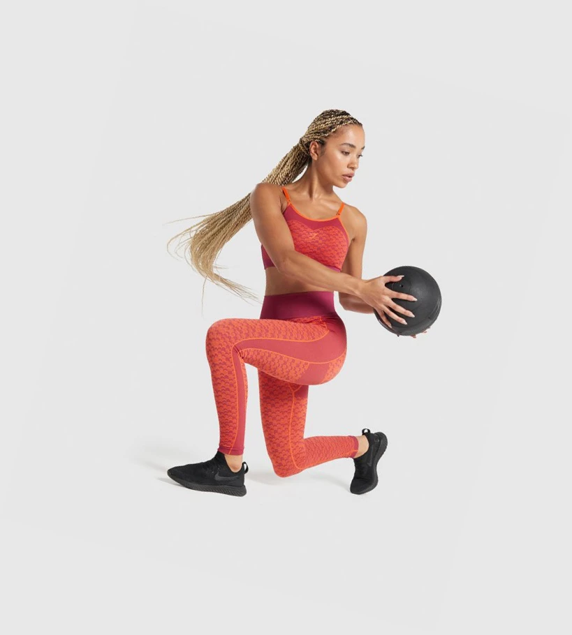 Gymshark WTFlex Seamless High Waisted Naisten Leggingsit Pinkki | GQXDWS725