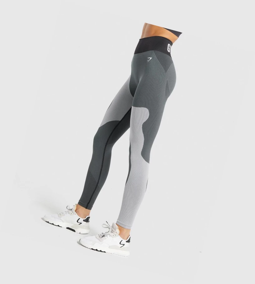 Gymshark WTFlex Seamless High Waisted Naisten Leggingsit Harmaat | HOFEBL741