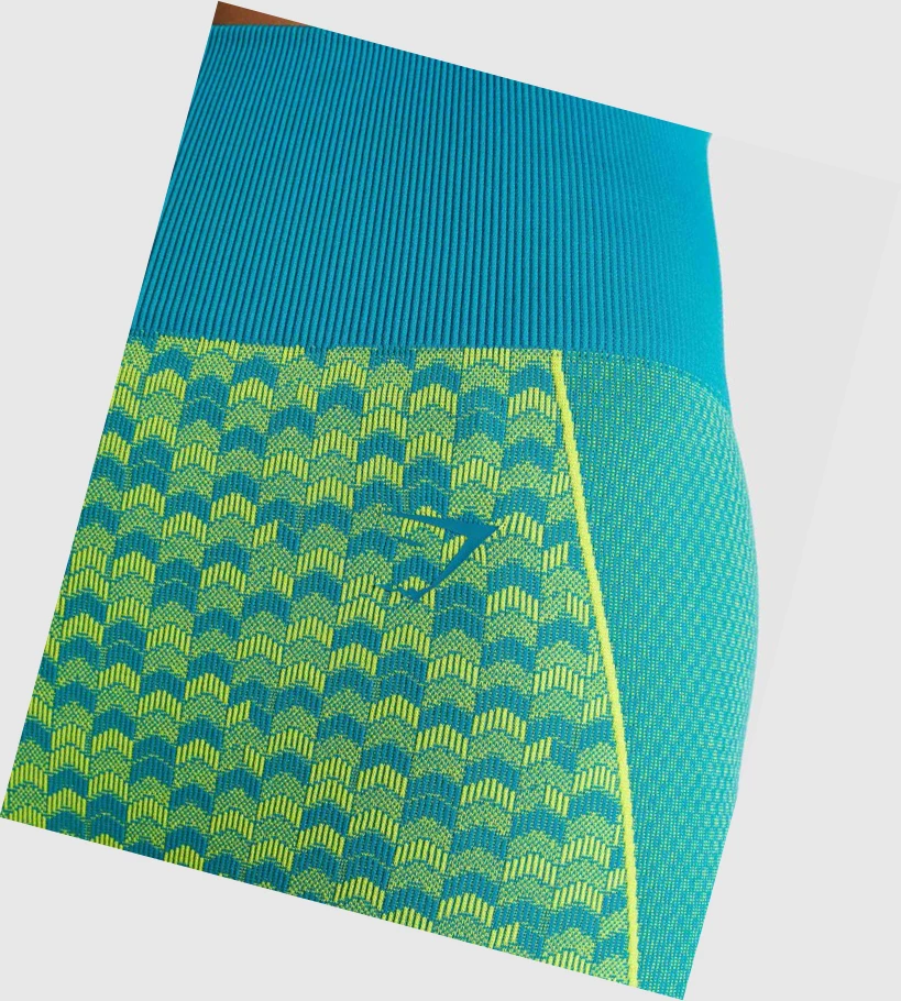 Gymshark WTFlex Seamless High Waisted Naisten Leggingsit Sininen | ZIFYKD286