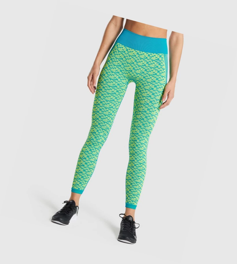 Gymshark WTFlex Seamless High Waisted Naisten Leggingsit Sininen | ZIFYKD286