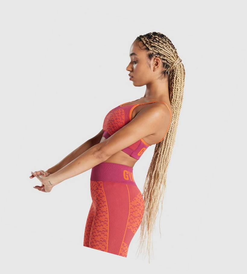 Gymshark WTFlex Seamless Strappy Naisten Urheiluliivit Pinkki | EDGOVC748