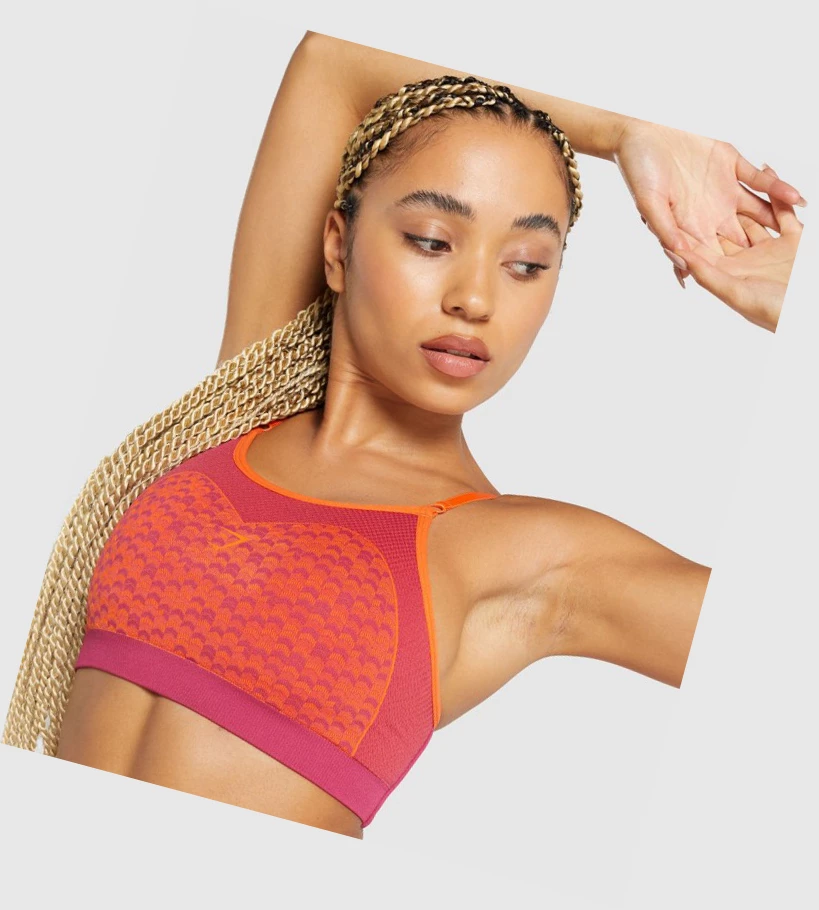 Gymshark WTFlex Seamless Strappy Naisten Urheiluliivit Pinkki | EDGOVC748