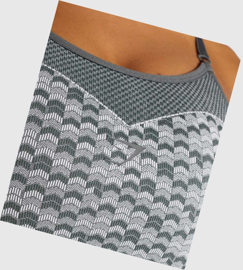 Gymshark WTFlex Seamless Strappy Naisten Urheiluliivit Harmaat | KSBYJH982