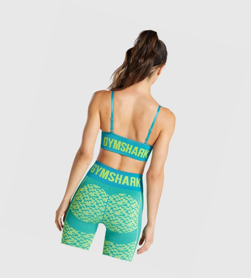 Gymshark WTFlex Seamless Strappy Naisten Urheiluliivit Sininen | SJPXBR795