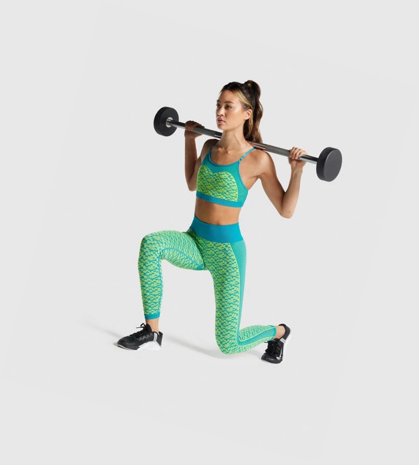 Gymshark WTFlex Seamless Strappy Naisten Urheiluliivit Sininen | SJPXBR795
