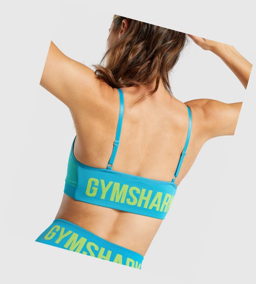 Gymshark WTFlex Seamless Strappy Naisten Urheiluliivit Sininen | SJPXBR795