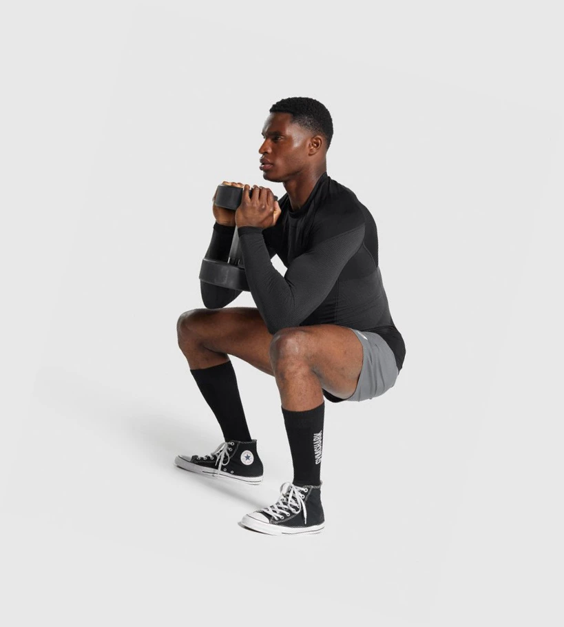 Gymshark Weightlifting Miesten Sukat Mustat | PQWFNY470